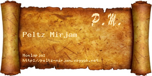Peltz Mirjam névjegykártya